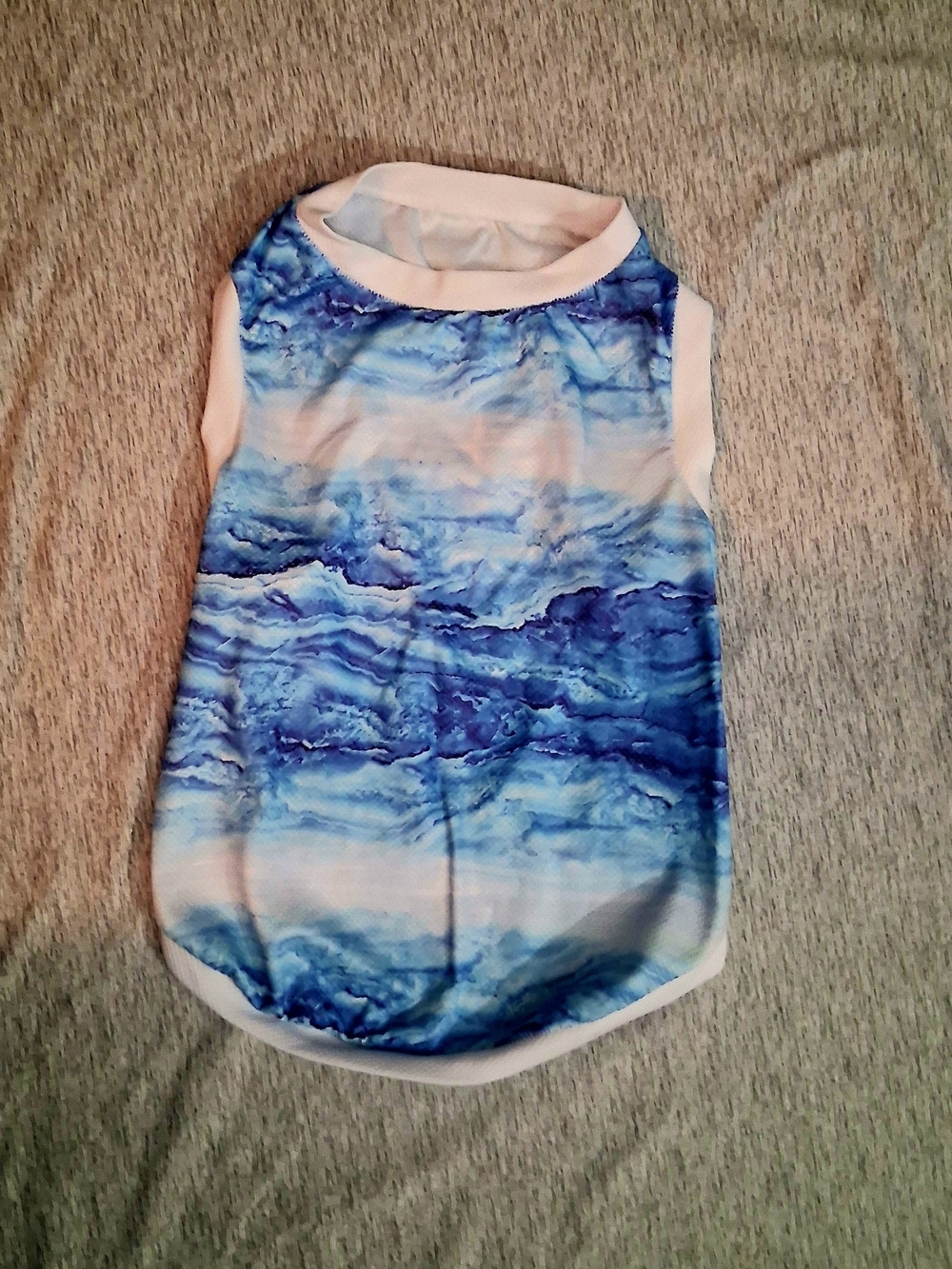 Doglemi Small Breeds Blue Marble Mesh Vest Dog/cat M